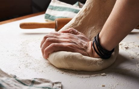 dough and hands